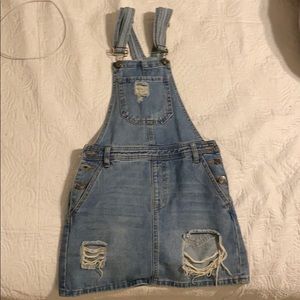 overall denim dress